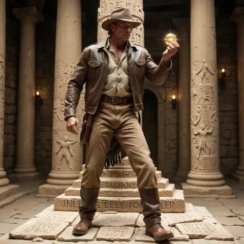 Indiana Jones triggers an artefact in The Ark of the Covenant