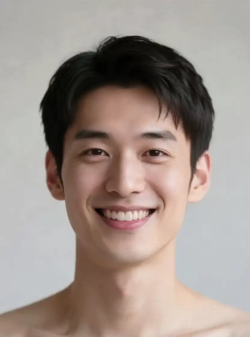 5 second time-lapse video, fixed camera, facing a realistic Japanese man Portrait of.
[first 4.5 seconds] — change in appearance: all 0.in 25 seconds, smoothly changing facial features, natural hair length changes, realistic skin texture, subtle changes in clothing for each age, Soft, even lighting, neutral organized background,seamless photorealistic transition to mature adulthood.
[final 0.5 seconds] — man is now 58 years old, full color,  perfect natural skin , confident and gentle expression. man moves slightly, tilts its neck over a woman, and shouts out to viewers, Cinematic Vibes, super high detail, realistic photography style.