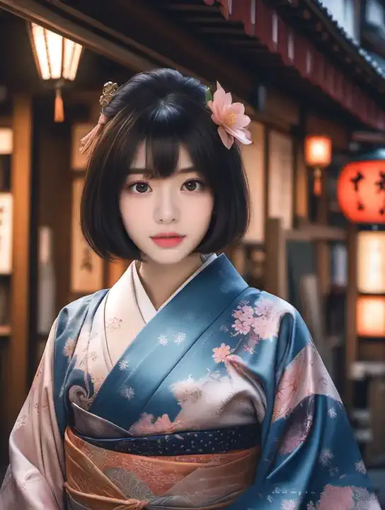 着物の美少女
