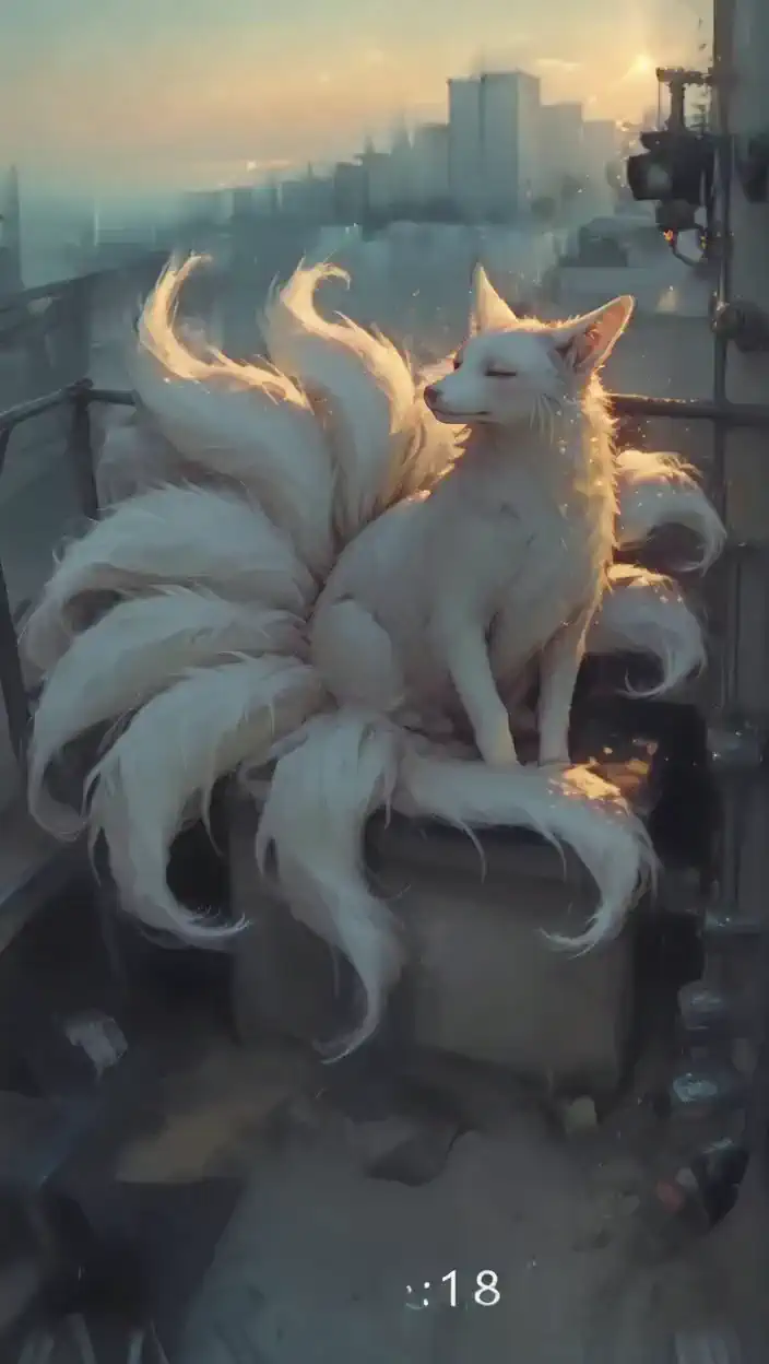 구미호의 환상적인 일몰 🦊