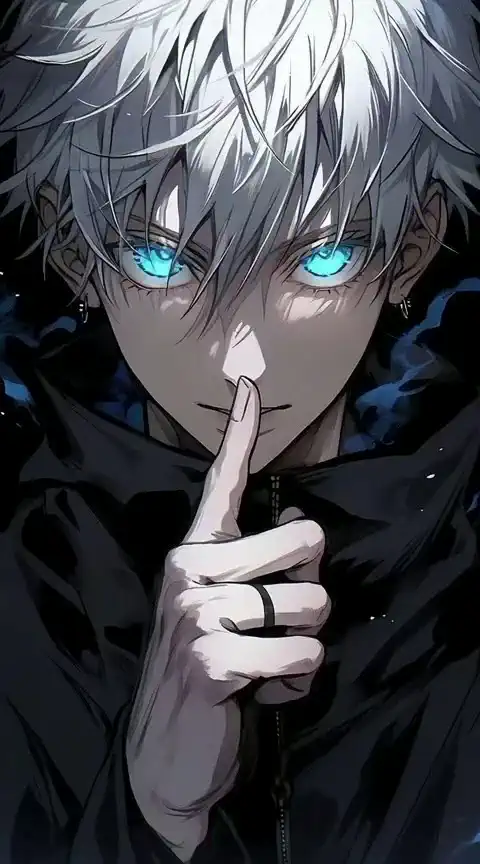 Man with white hair raises a hand in the totem darkness of the forest