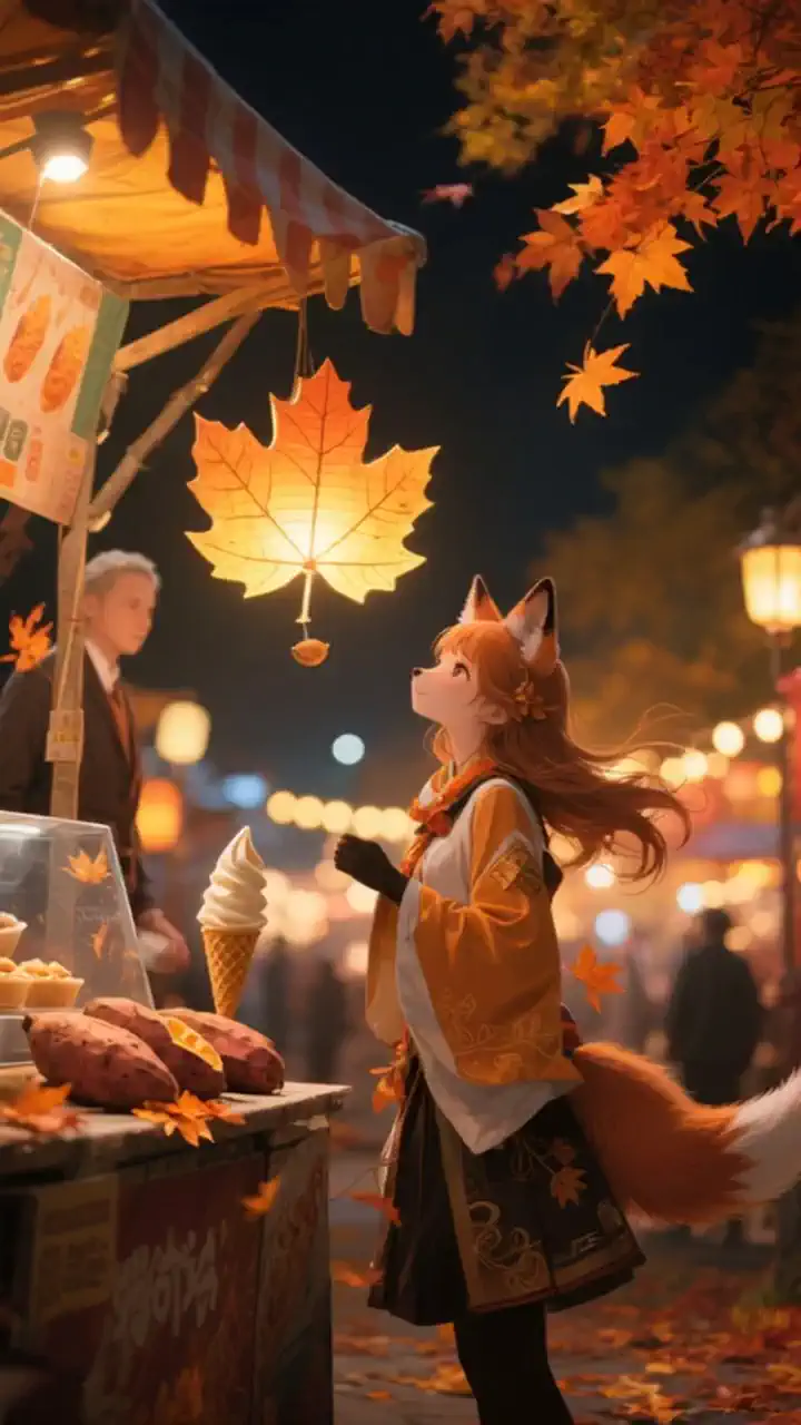 가을밤의 여우 소녀 🦊