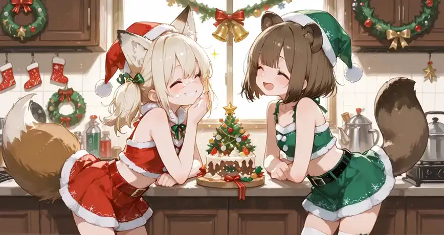 茜色と若葉のハーモニー