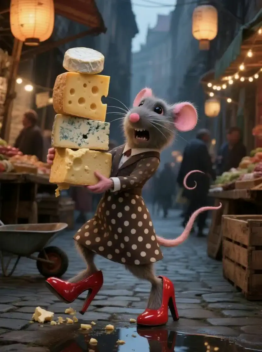 [Video]  Balancing a tower of Cheese! 🐭🧀👠
