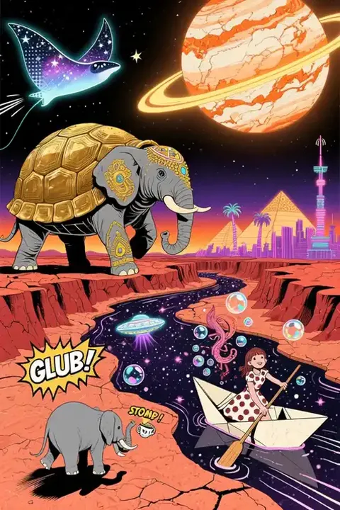 Фантастический мир: где слоны летают! 🐘✨