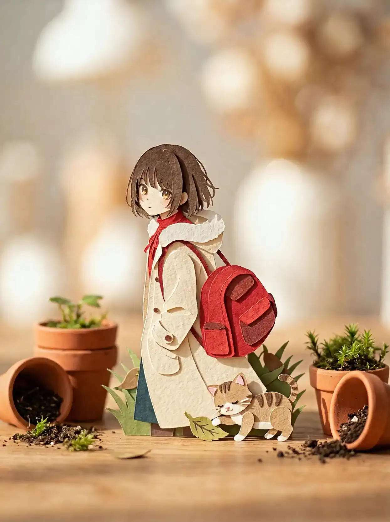 纸片人少女与猫咪的治愈日常！🐱