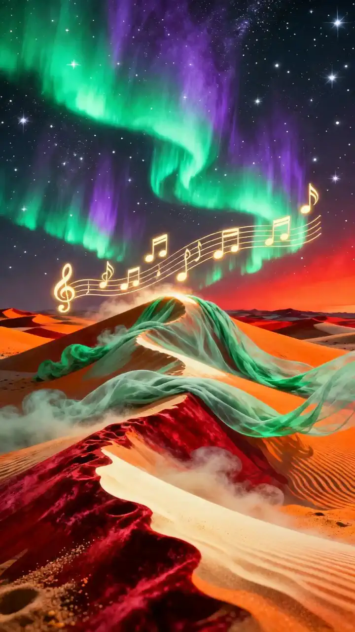 Desert Symphony Under Aurora! ✨