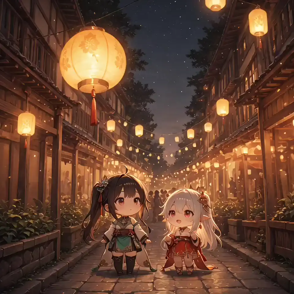 🏮夜市で出会った可愛い二人組！✨