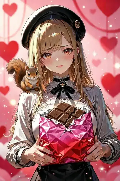 ラッピングが破けてしまったけど、それでもプレゼントを渡したい彼女です。（動画）