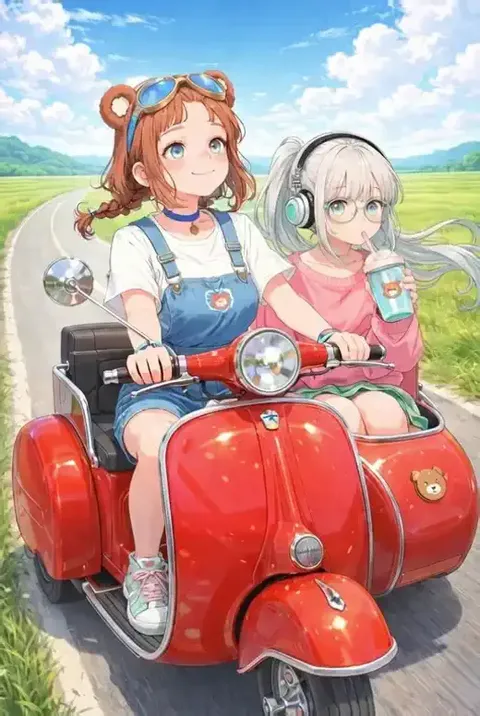 歌動画）バレンタイン特別企画：熊子とピピカの仲良しツーリング