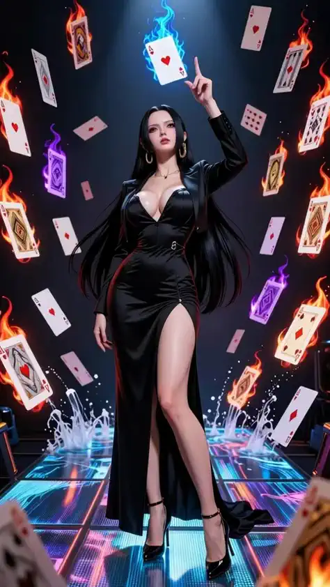 Queen of Cards in a black dress! ♥️