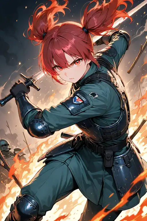 炎の中の戦乙女！🔥⚔️