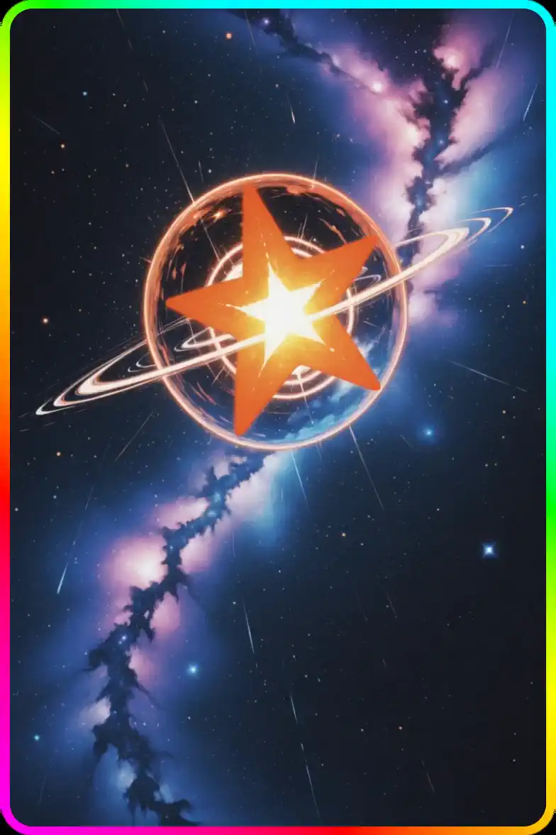 宇宙に浮かぶ星が、光り輝いてる✨