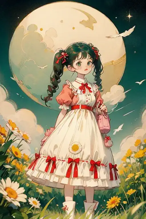 満月の下で咲く♡ ロリータ少女