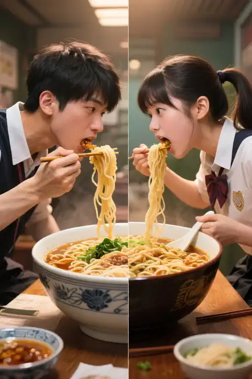 幼なじみとラーメン対決🍜