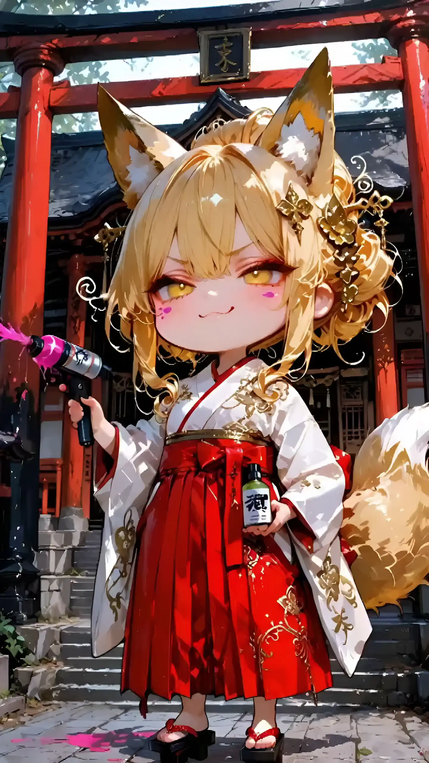 神社の狐娘、アートに目覚める😲