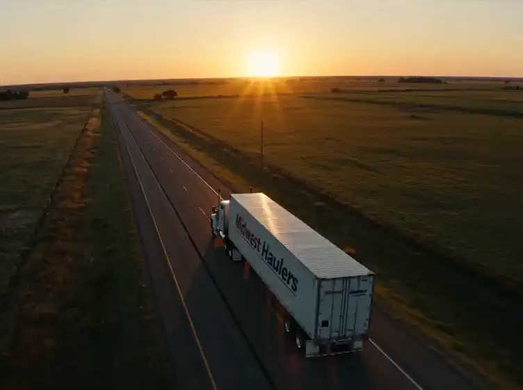 What did the truck driver encounter on the vast plains?