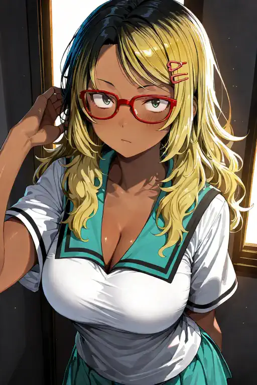 褐色肌セーラー服女子、超クールじゃない？😎