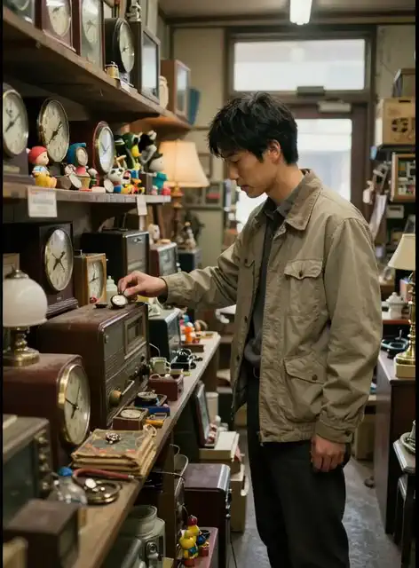 眠る古物を掘り出す店