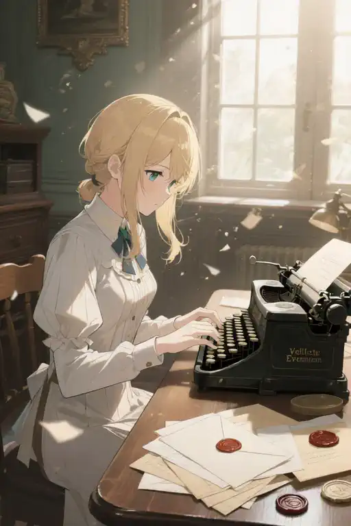 陽だまりの中で手紙を打つ✨