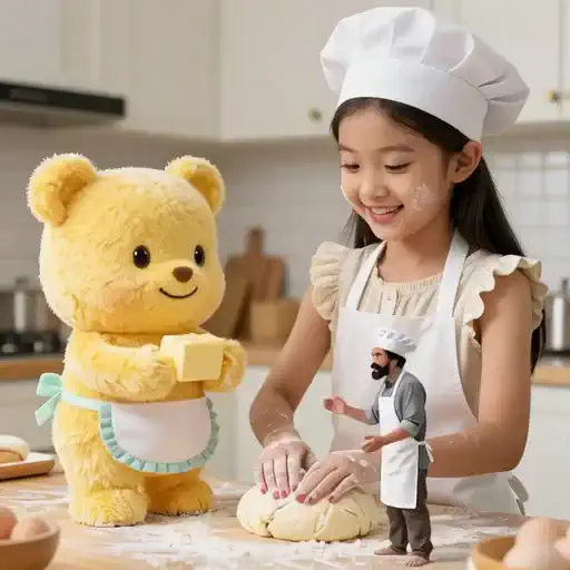 Little baking team is so cute 🥐
