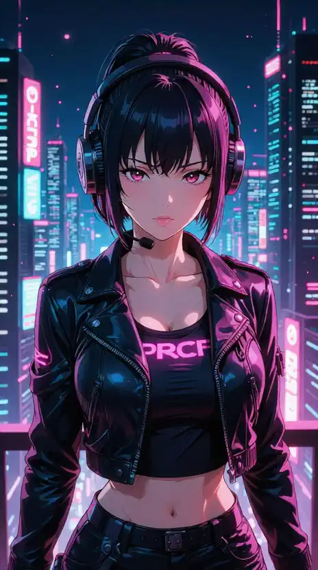 ネオンの残響: 電脳世界のアバター🎨💫