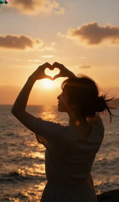 🌅 Pôr do sol que ganhou um coração!