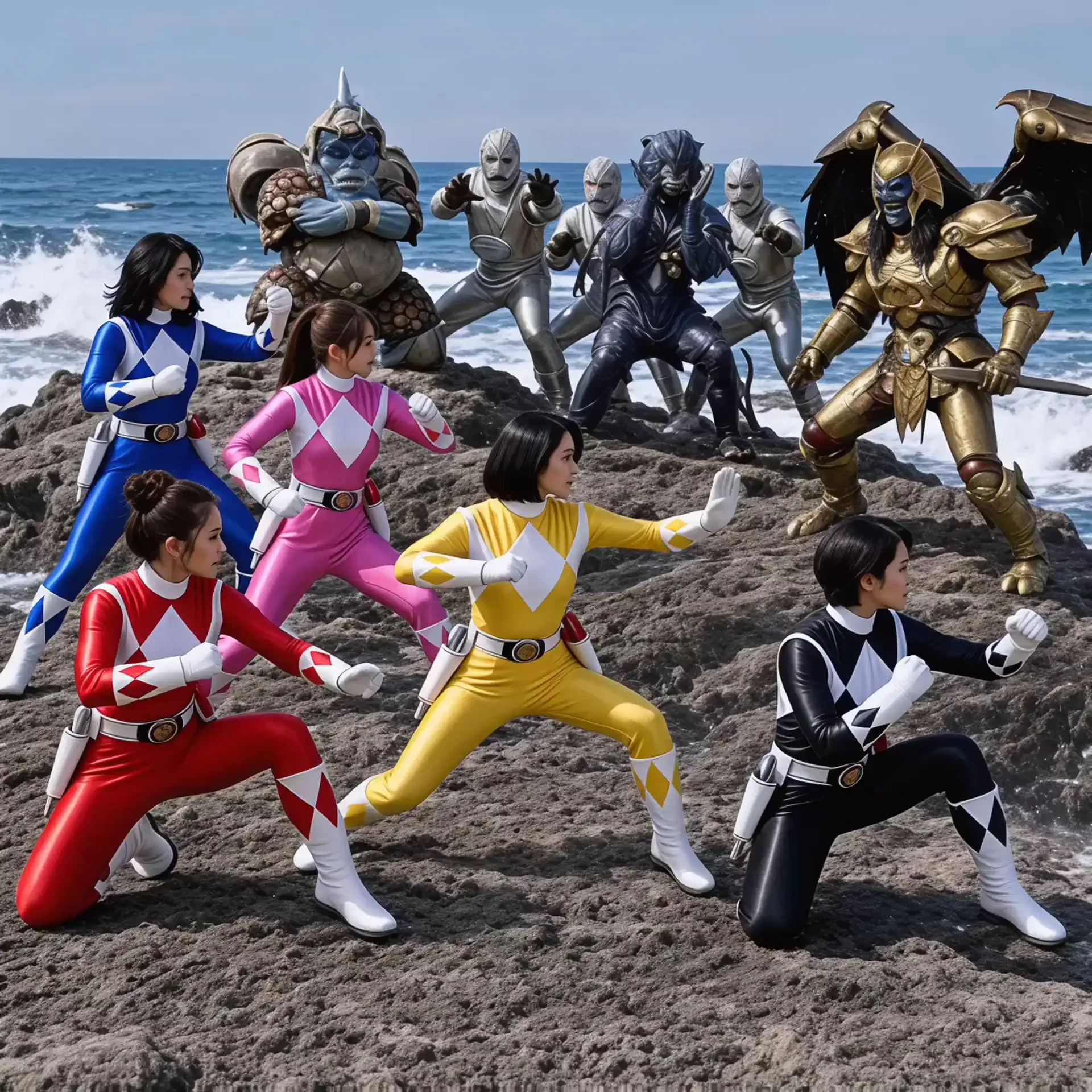 Coastal showdown! Power Rangers vs Villains ⚔️