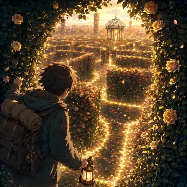 (Video+Sound 15 Sekunden)Das goldene Rosenlabyrinth wartet auf mich ✨