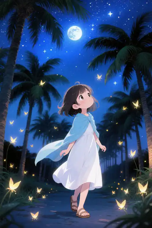 蝶が舞う南国の夜🌙