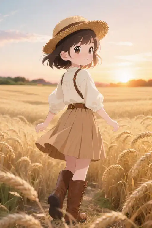 黄金色に染まる麦畑✨
