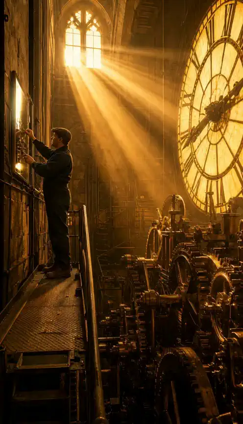 Golden Light Through the Gears
