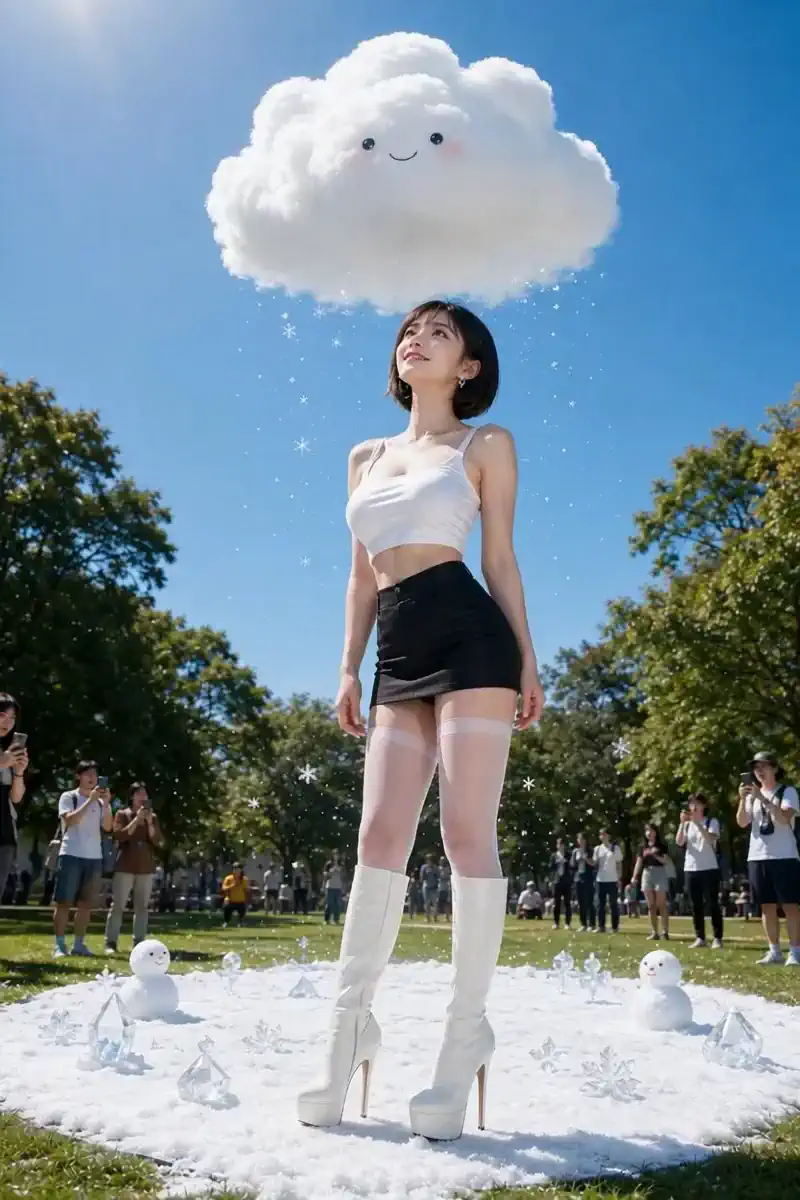 彼女の手のひらから、冬が生まれた☁️