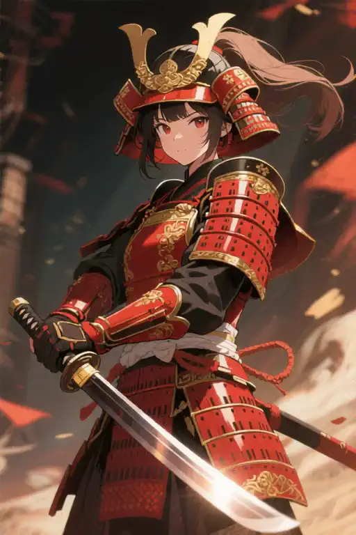 紅鎧の女武士、超カッコいい🔥