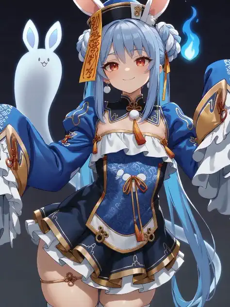 [Dekinai] Usada Pekora Jiangshi Outfit Anima/Illustrious | Hololive