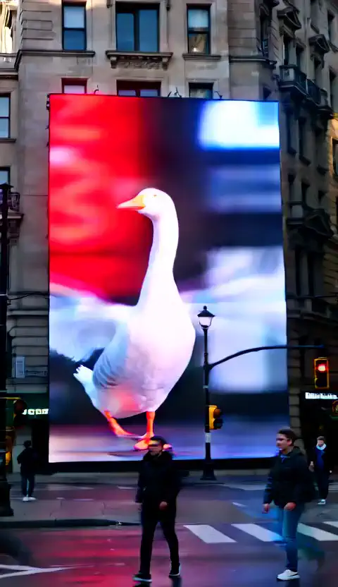 Животное шоу на большом экране Таймс-сквер