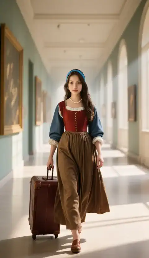 La Chica con un Pendiente de Perla se Está Escapando