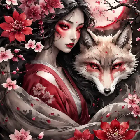 Femme Mystique de Petite Taille Avec Compagnon