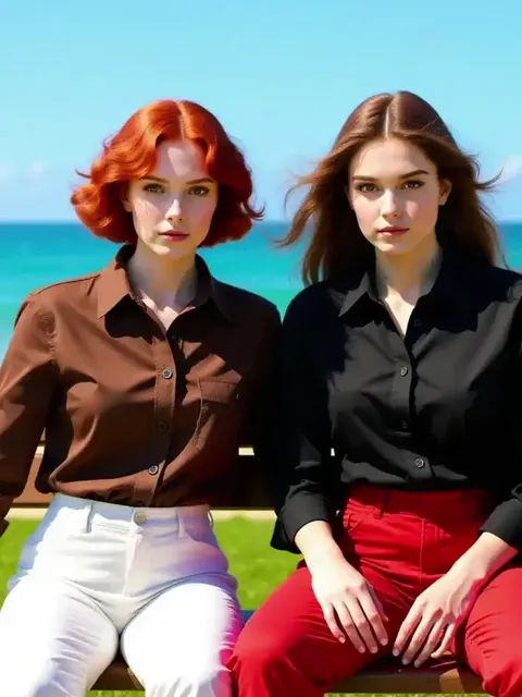 Setze dich auf eine Bank am Ozean