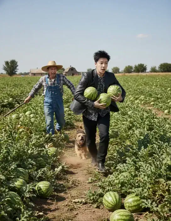 ไปขโมยแตงโมที่ฟาร์ม