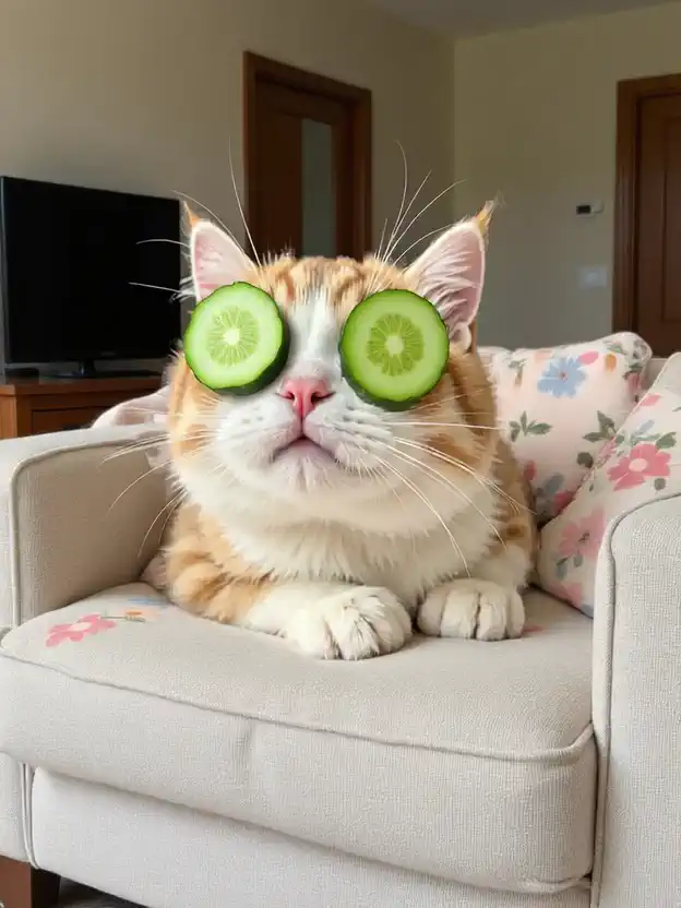 Cute pet cucumber face mask