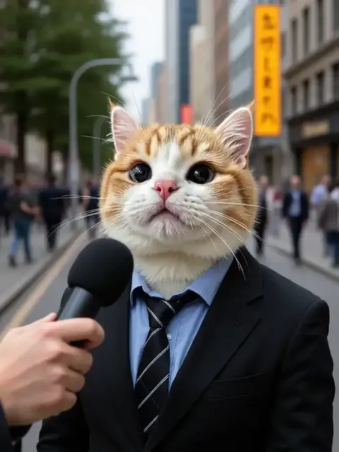 Cute pets accept interviews