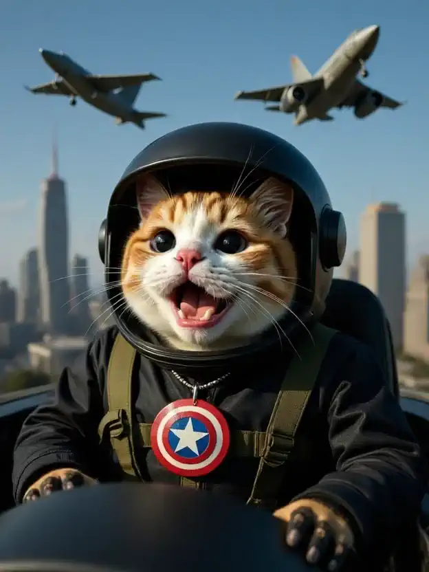 Cute Pets Driving Fighter Jets