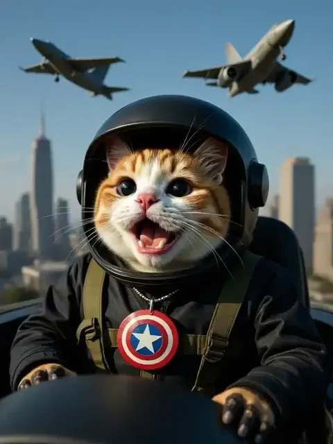 Cute Pets Driving Fighter Jets
