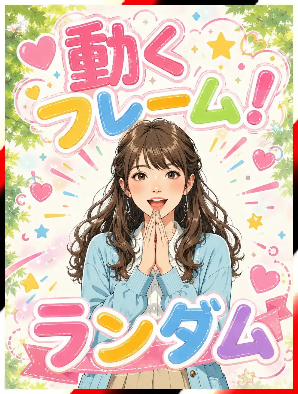 画像に動くフレーム追加・ランダム（MP４&webp）