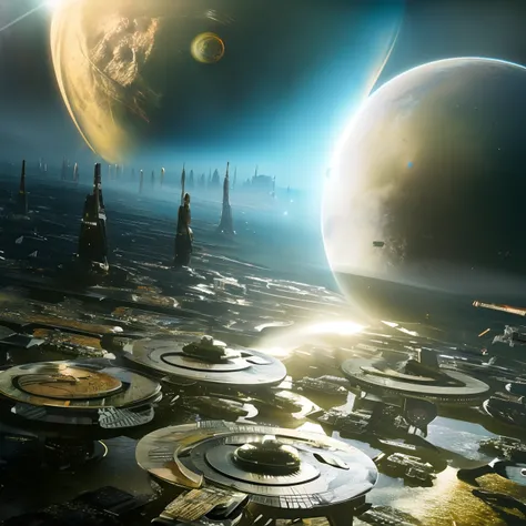 landscape of a futuristic sci fi city, sci fi, ultra realistic, high resolution, city,Black holes, stars