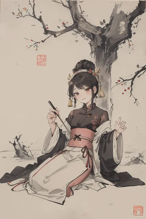 (masterpiece, best quality: 1.2), traditional chinese ink painting,