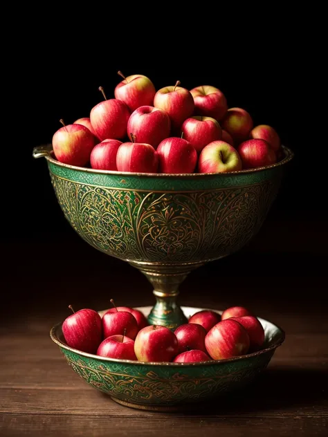 Product photography of 10 apples falling into a tub, intricate, epic, highly detailed, vibrant, food photography, epic render, octane, accent lights, (backlight: 1.3), (film: 1.3), intricate detail, (Art Station: 1.3)