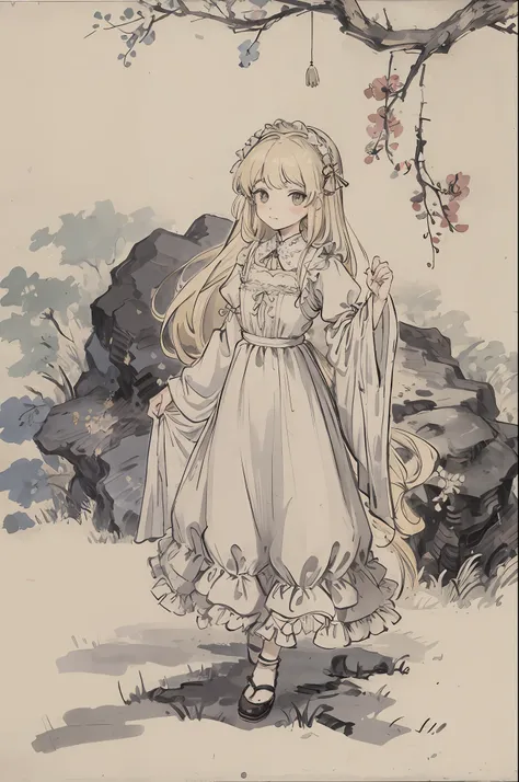 Masterpiece, Best Quality, Intricate, Rapunzel, Princess Dress, Ruffled Lace Dress, Solo Girl, Rich Colors, Van Gogh