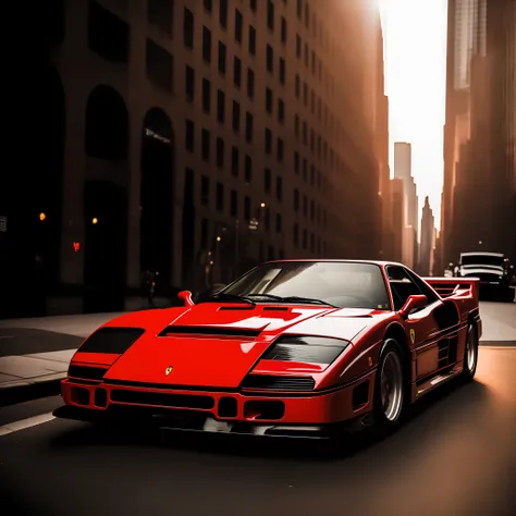 Ferrari f40 in New York, Spiritual atmosphere Backlight